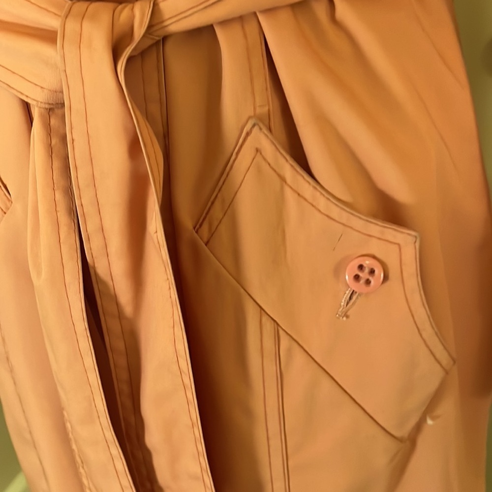 Vintage Mulberry Street pink coral colored trench coat Junior size 11/12 - Picture 3 of 10